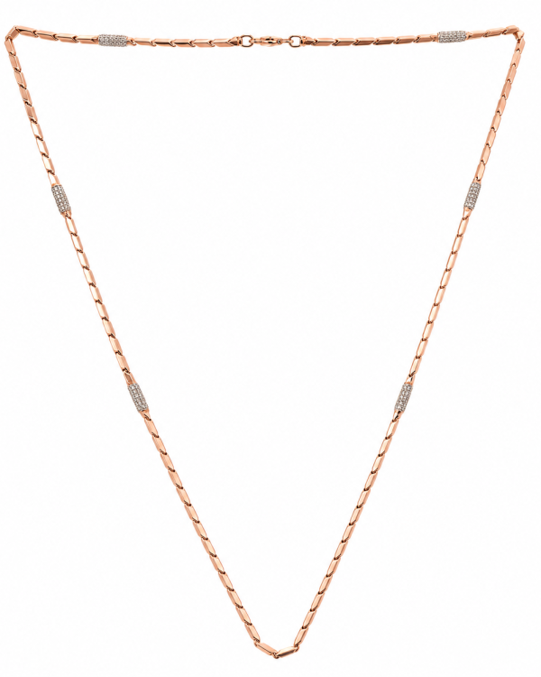 Celeste Radiance Rose Gold Station Chain