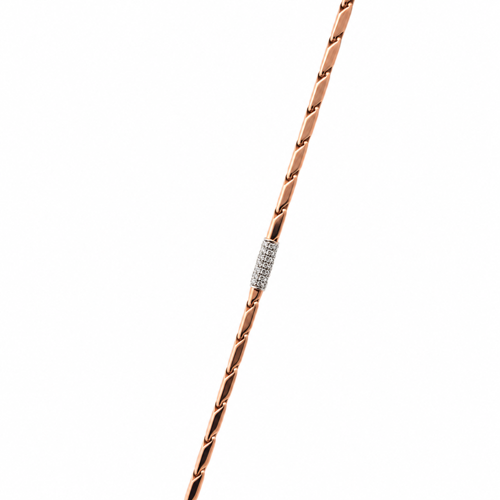 Celeste Radiance Rose Gold Station Chain — View 2