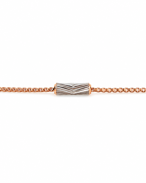 JAINIKA Celeste Duo-Tone Beaded Chain Necklace — styled view