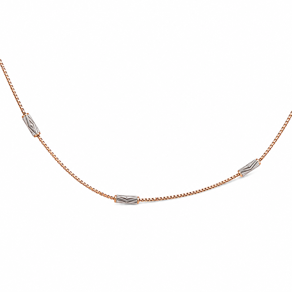 JAINIKA Celeste Duo-Tone Beaded Chain Necklace — View 3