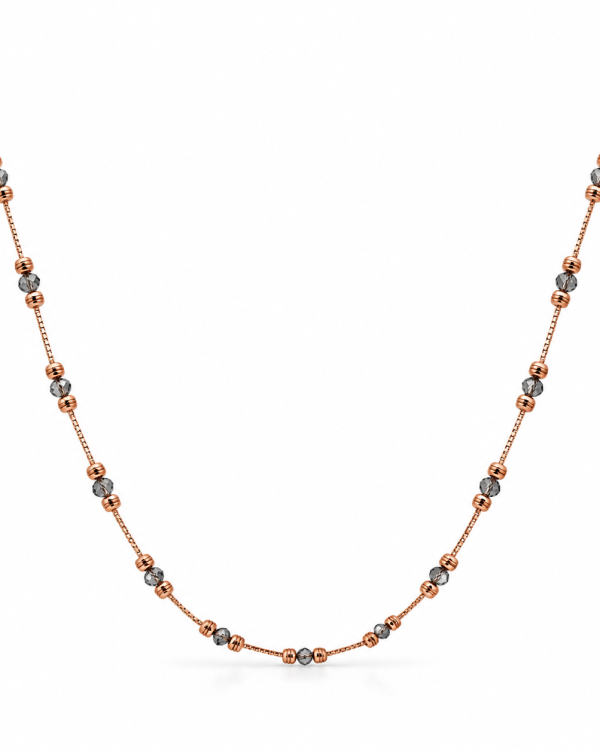 JAINIKA Celeste Beaded Rose Gold Chain Necklace