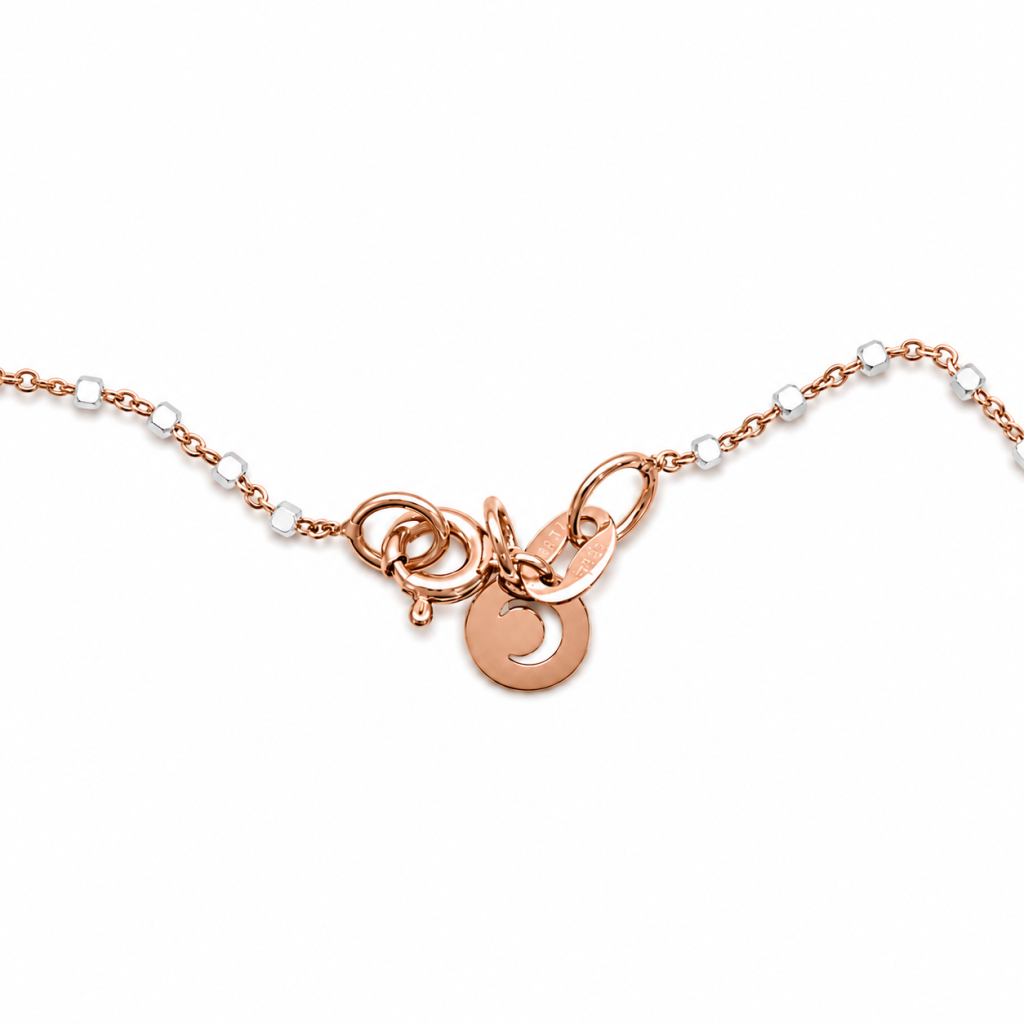 Celeste Beaded Rose Gold Chain Necklace — View 3