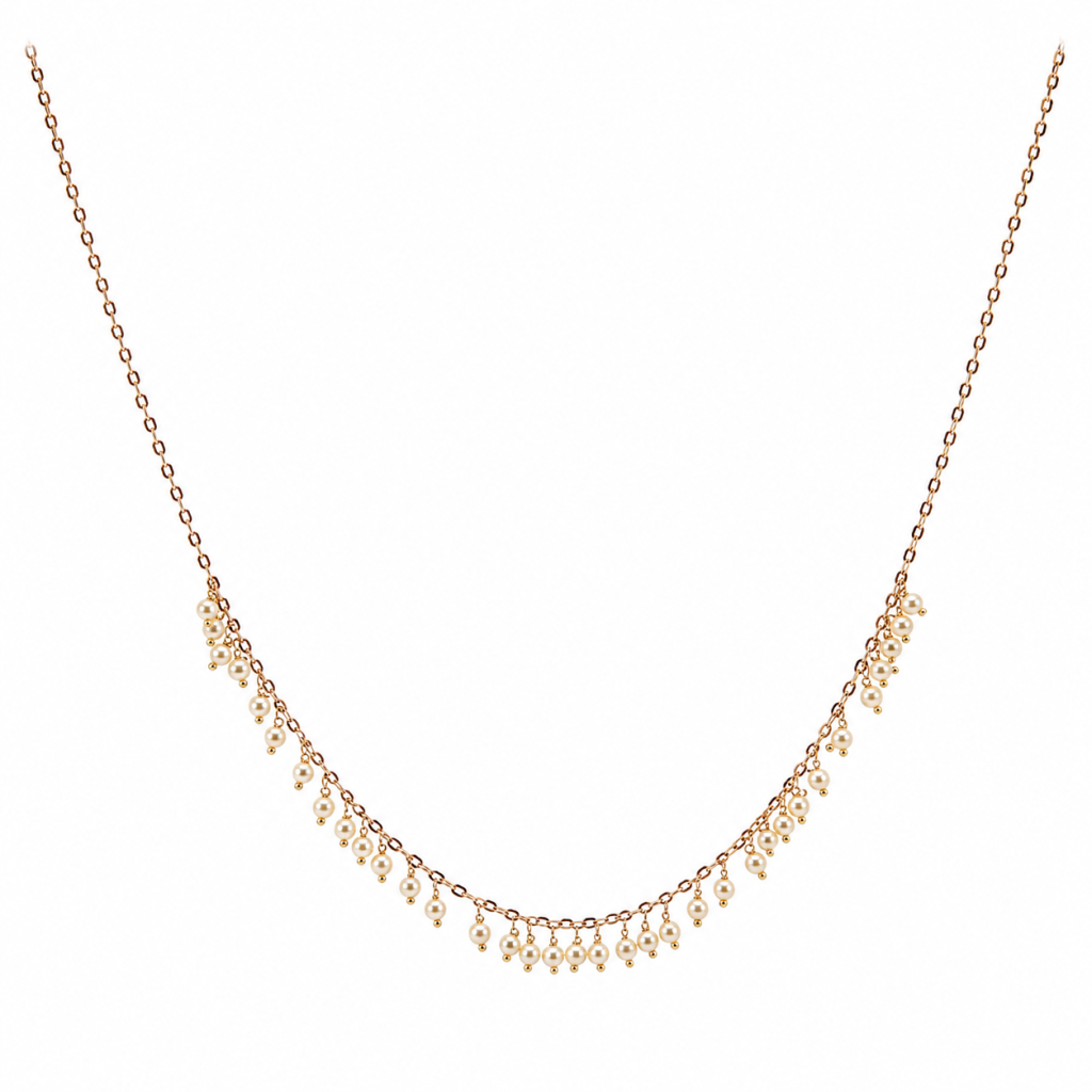 Celeste Pearl Cascade Necklace — View 1