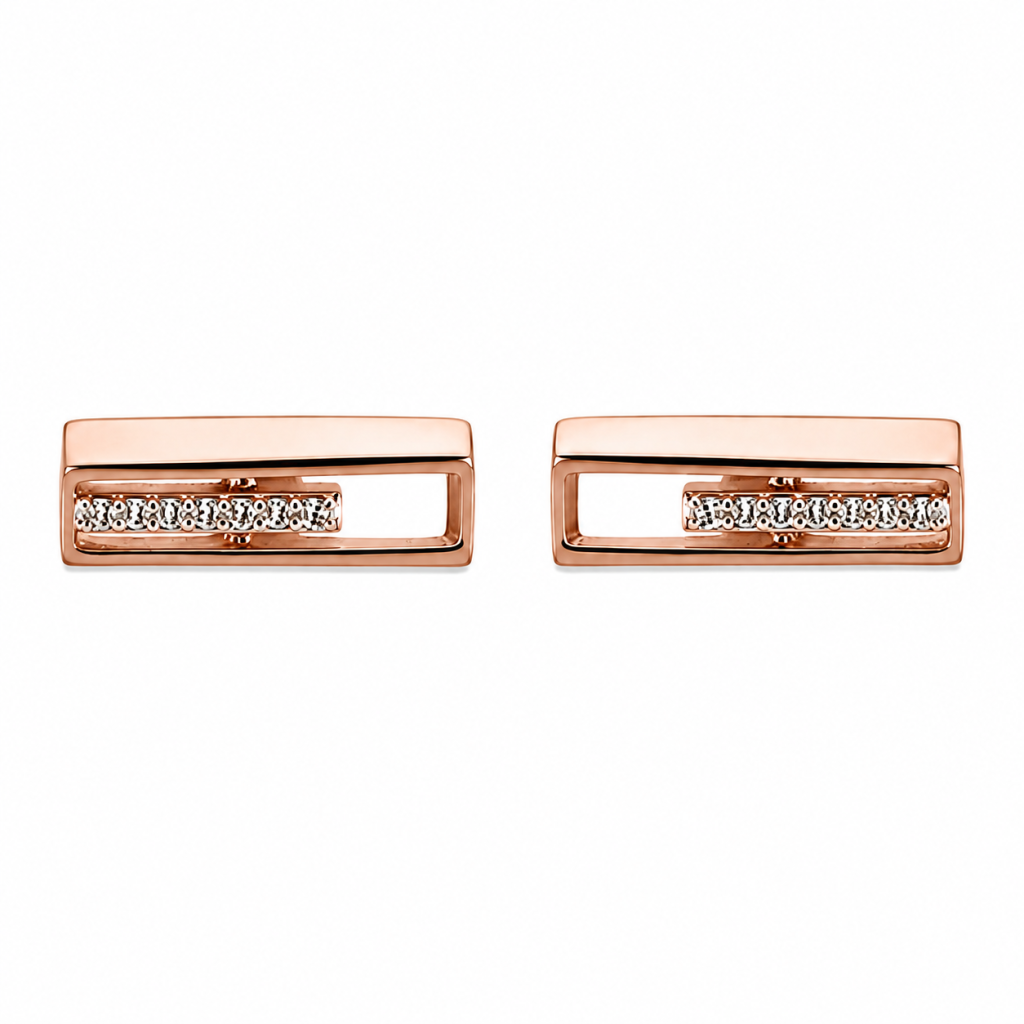 JAINIKA Aurora Linear Rose Gold Pendant Set — View 3