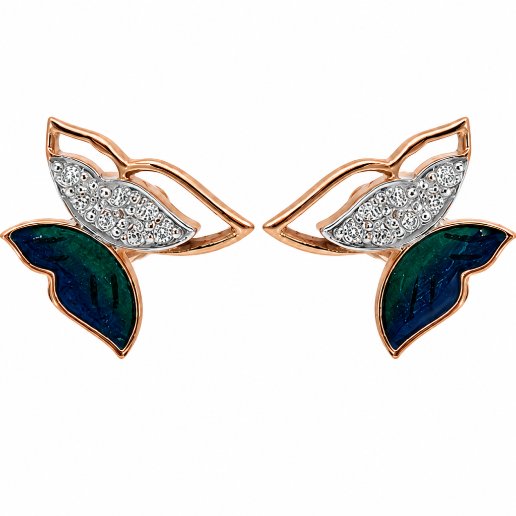 Aurora Butterfly Pendant & Earrings Set — View 3