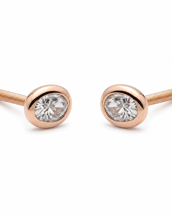 Éclat Bezel Crystal Stud Earrings