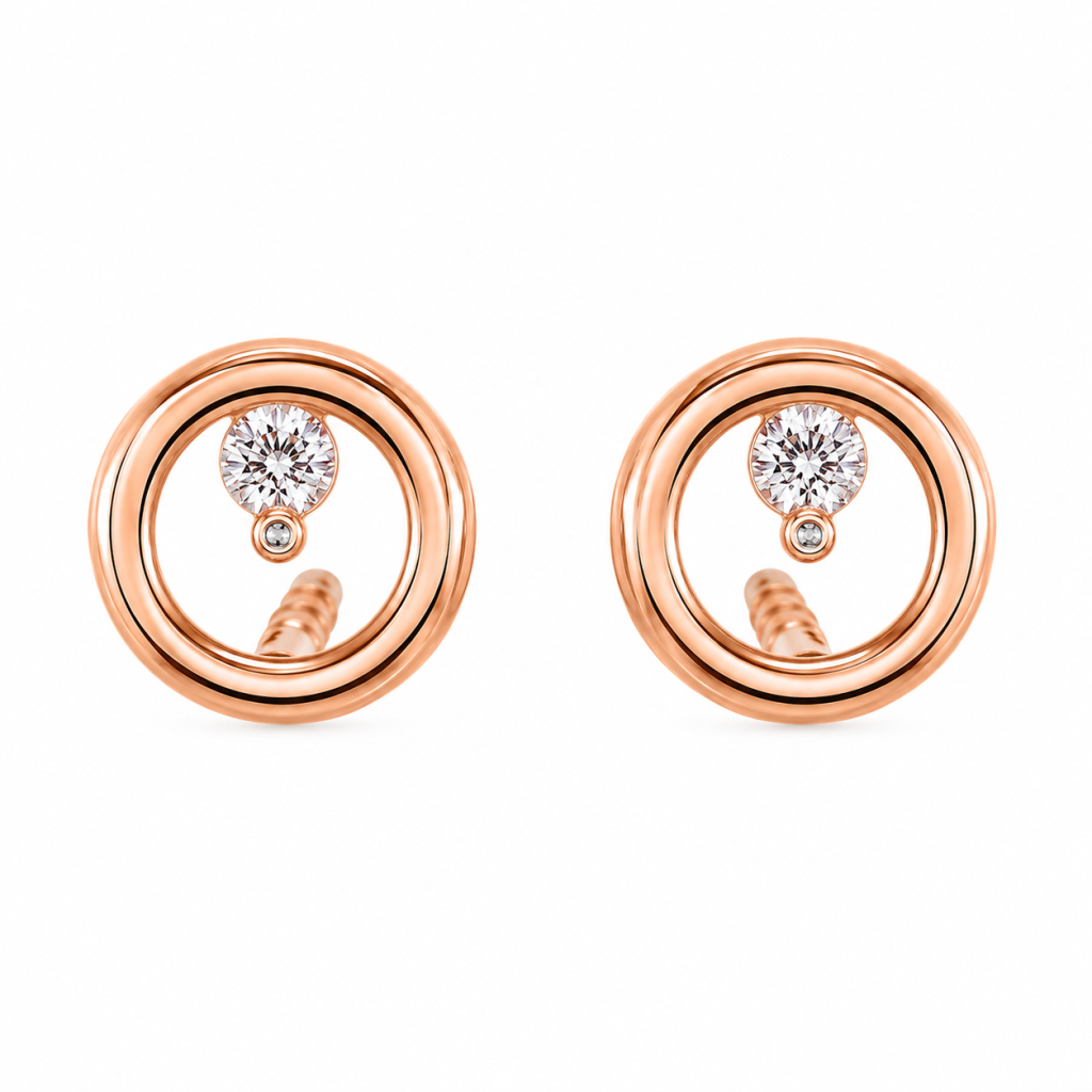 Celeste Halo Crystal Stud Earrings — View 1