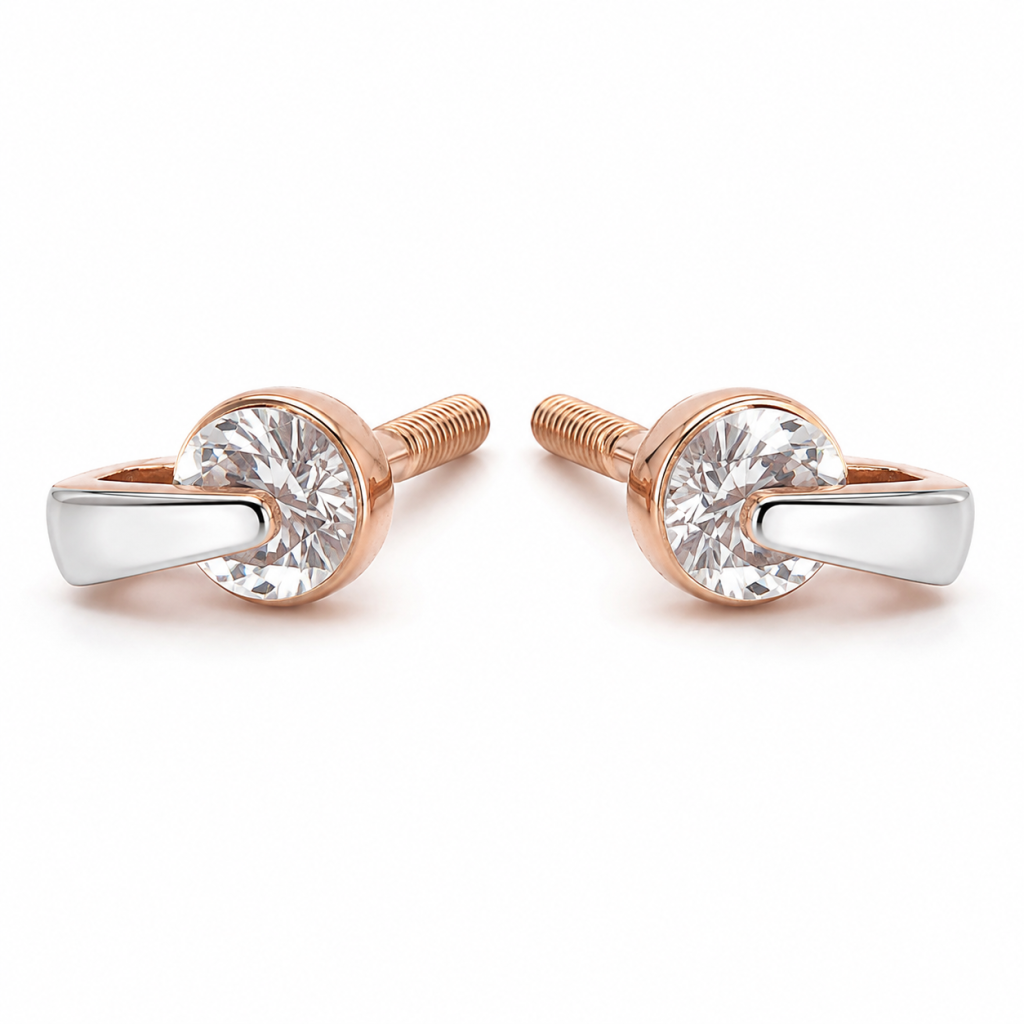 Celeste Crystal Duo Stud Earrings — View 1