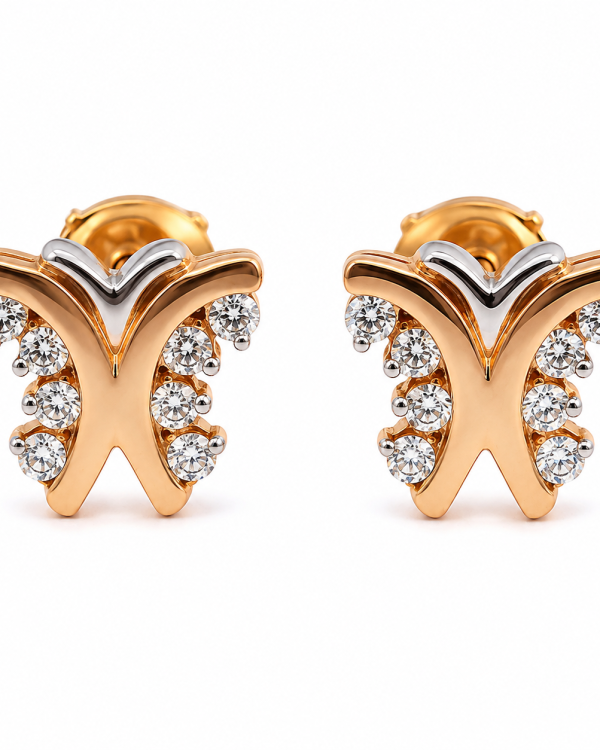 JAINIKA Celeste Crystal Butterfly Stud Earrings