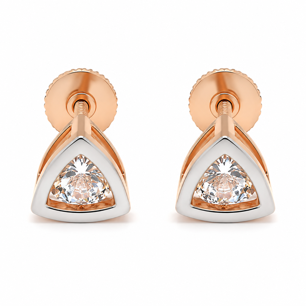JAINIKA Celeste Trillion Crystal Stud Earrings — View 1