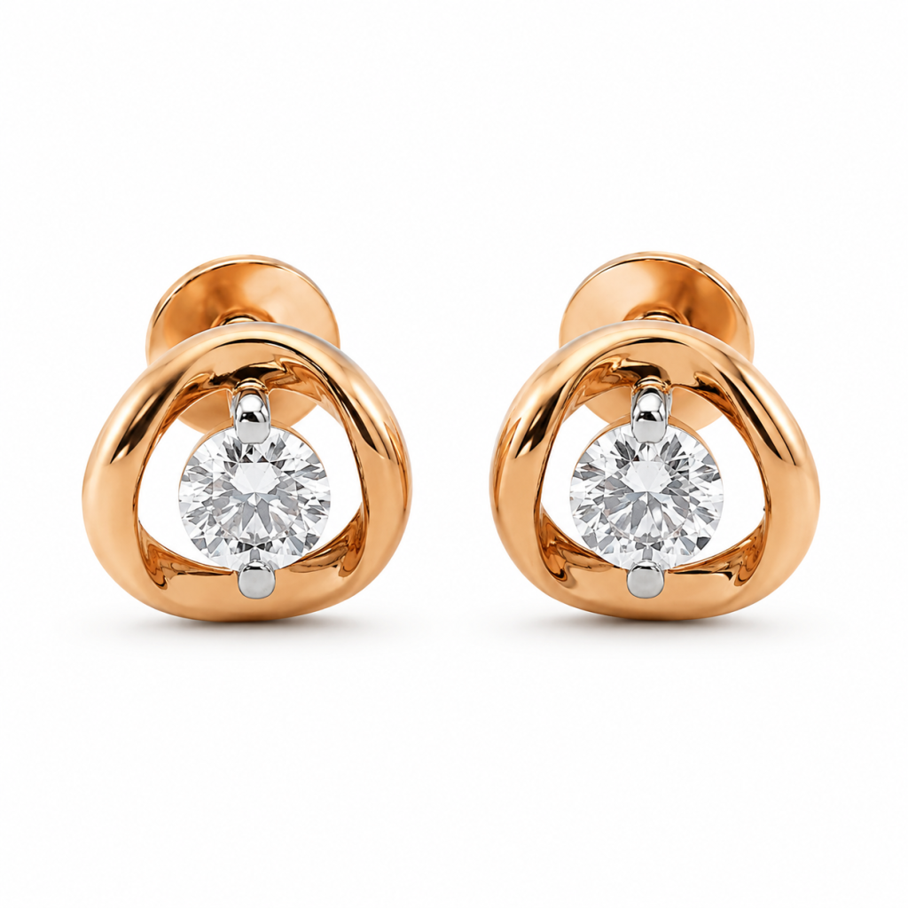 Celeste Crystal Embrace Stud Earrings — View 1