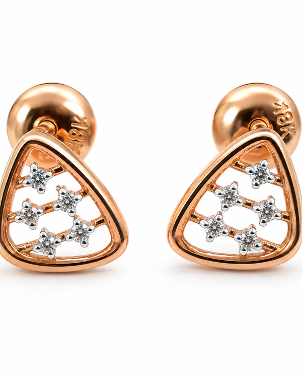 JAINIKA Celeste Bloom Rose Gold Stud Earrings