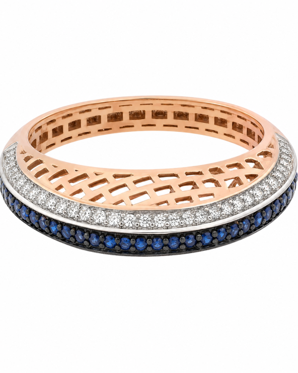 Celeste Dual Sapphire & Diamond Band Ring