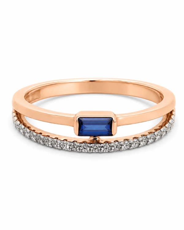 Celeste Sapphire Grace Open Ring — styled view