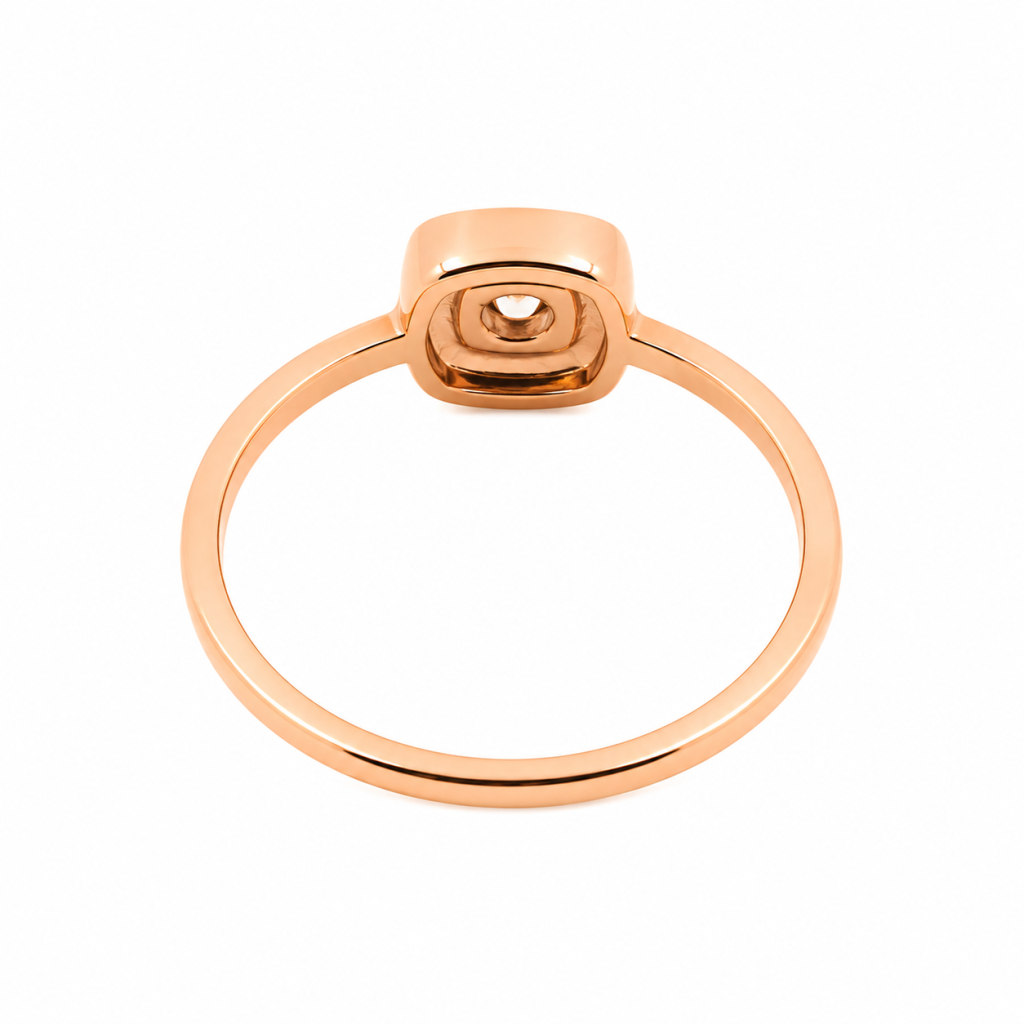 Azure Halo Diamond Ring — View 3