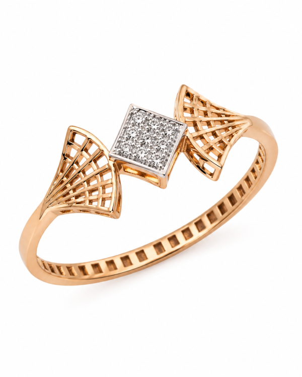 Celeste Radiance Open Diamond Ring — styled view