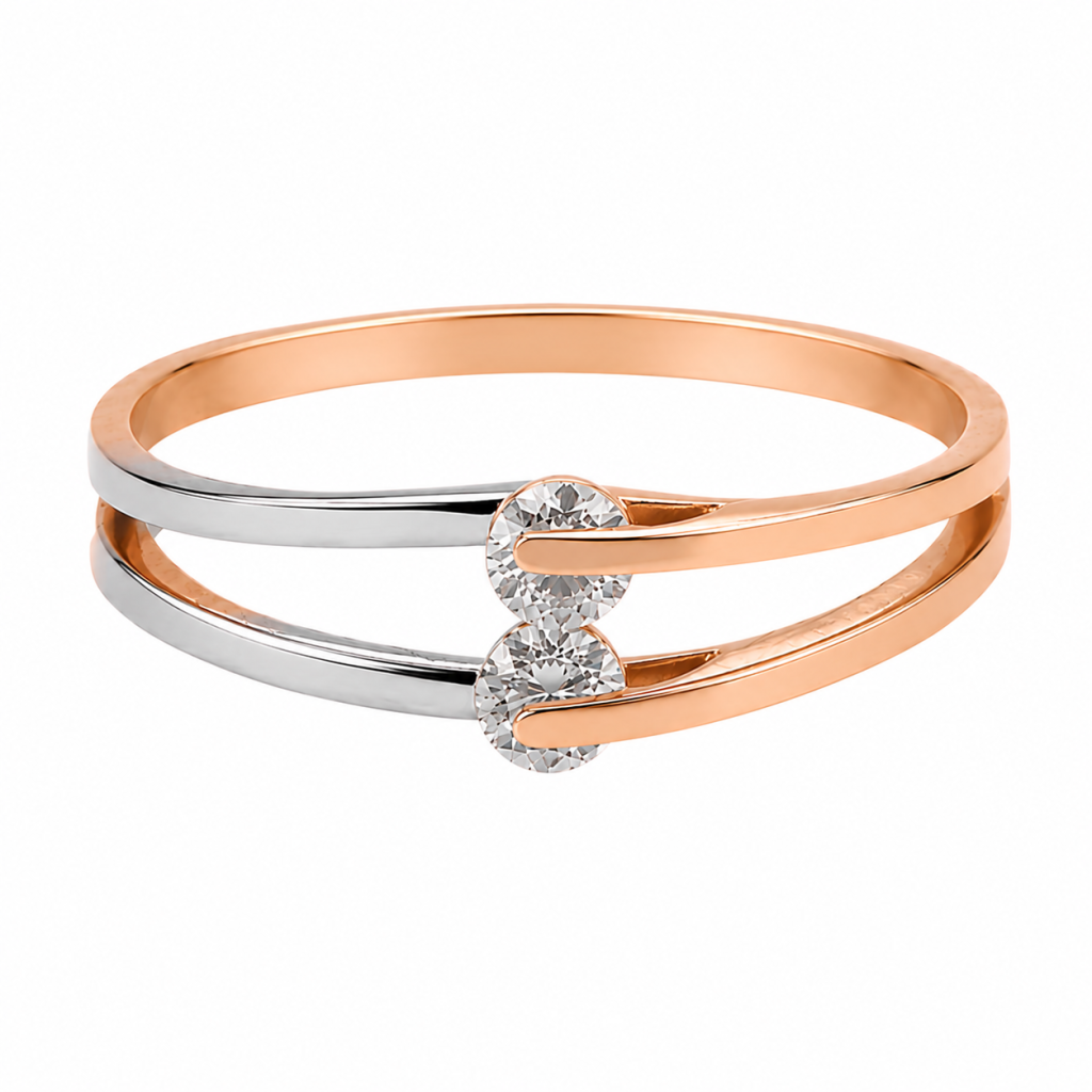 JAINIKA Celeste Dual-Tone Crystal Ring — View 1