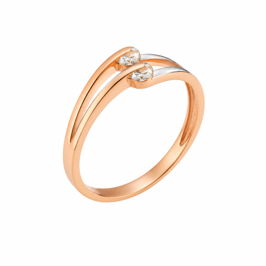 JAINIKA Celeste Dual-Tone Crystal Ring — View 2
