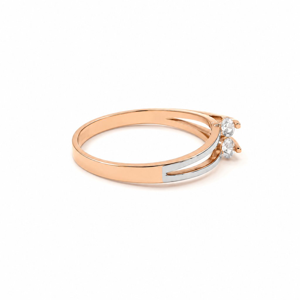 JAINIKA Celeste Dual-Tone Crystal Ring — View 3