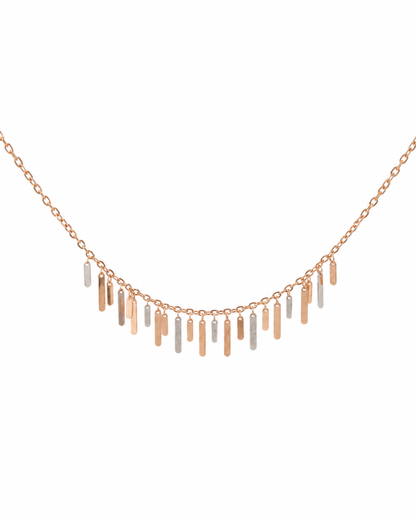 Celeste Fringe Rose Gold Necklace