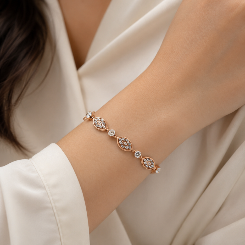 JAINIKA Celeste Marquise Crystal Bracelet — View 2