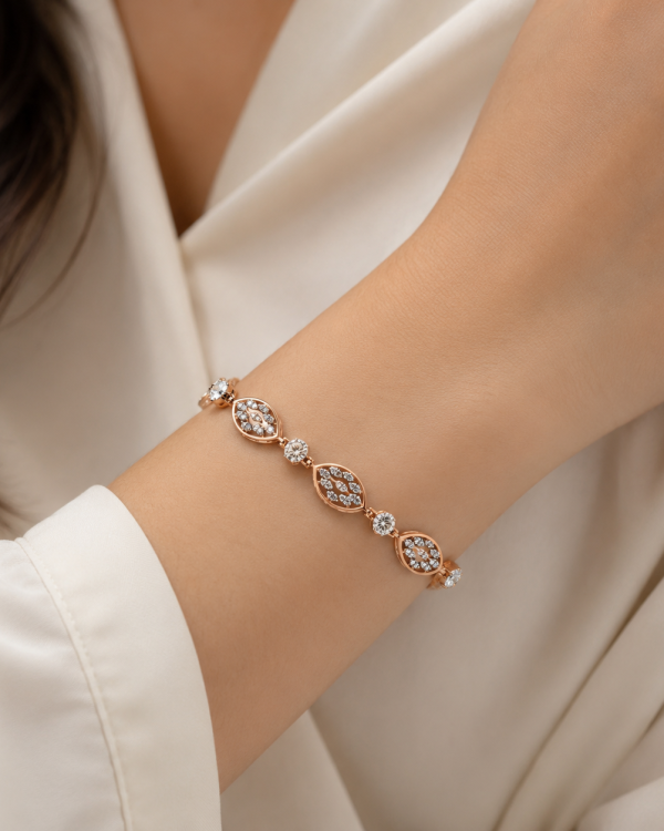 JAINIKA Celeste Marquise Crystal Bracelet — styled view