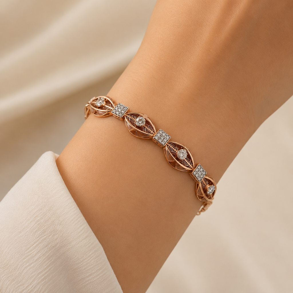JAINIKA Celeste Rose Gold Bracelet — View 2