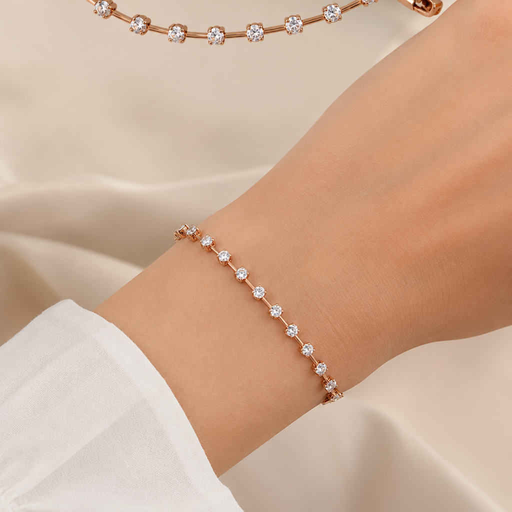 Celeste Rose Tennis Bracelet — View 3