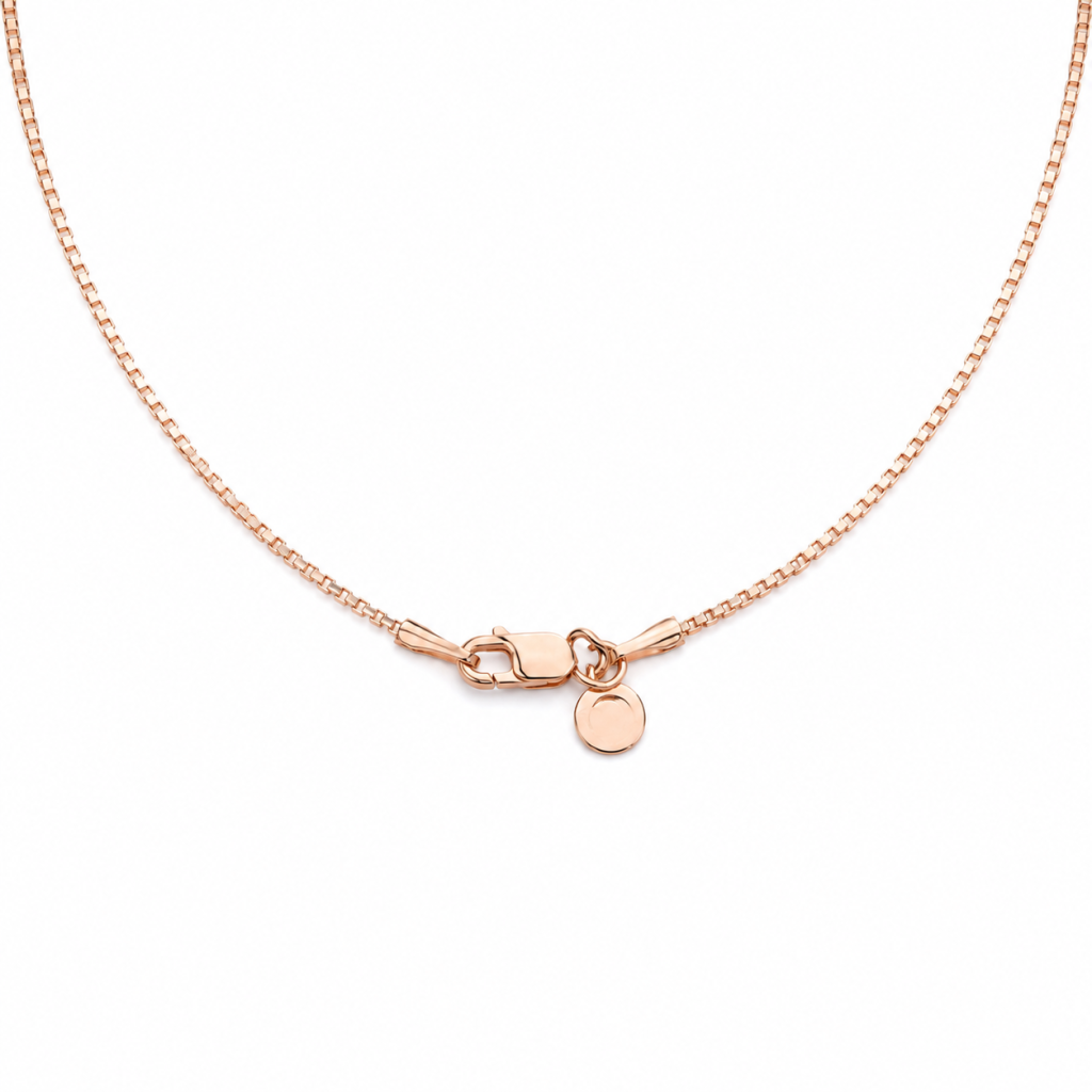JAINIKA Rose Gold Signature Box Chain — View 1