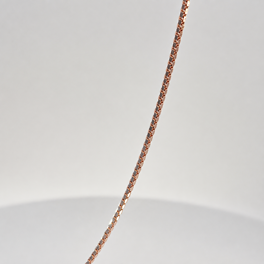 JAINIKA Rose Gold Signature Box Chain — View 2