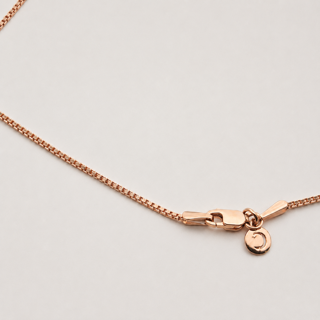 JAINIKA Rose Gold Signature Box Chain — View 3