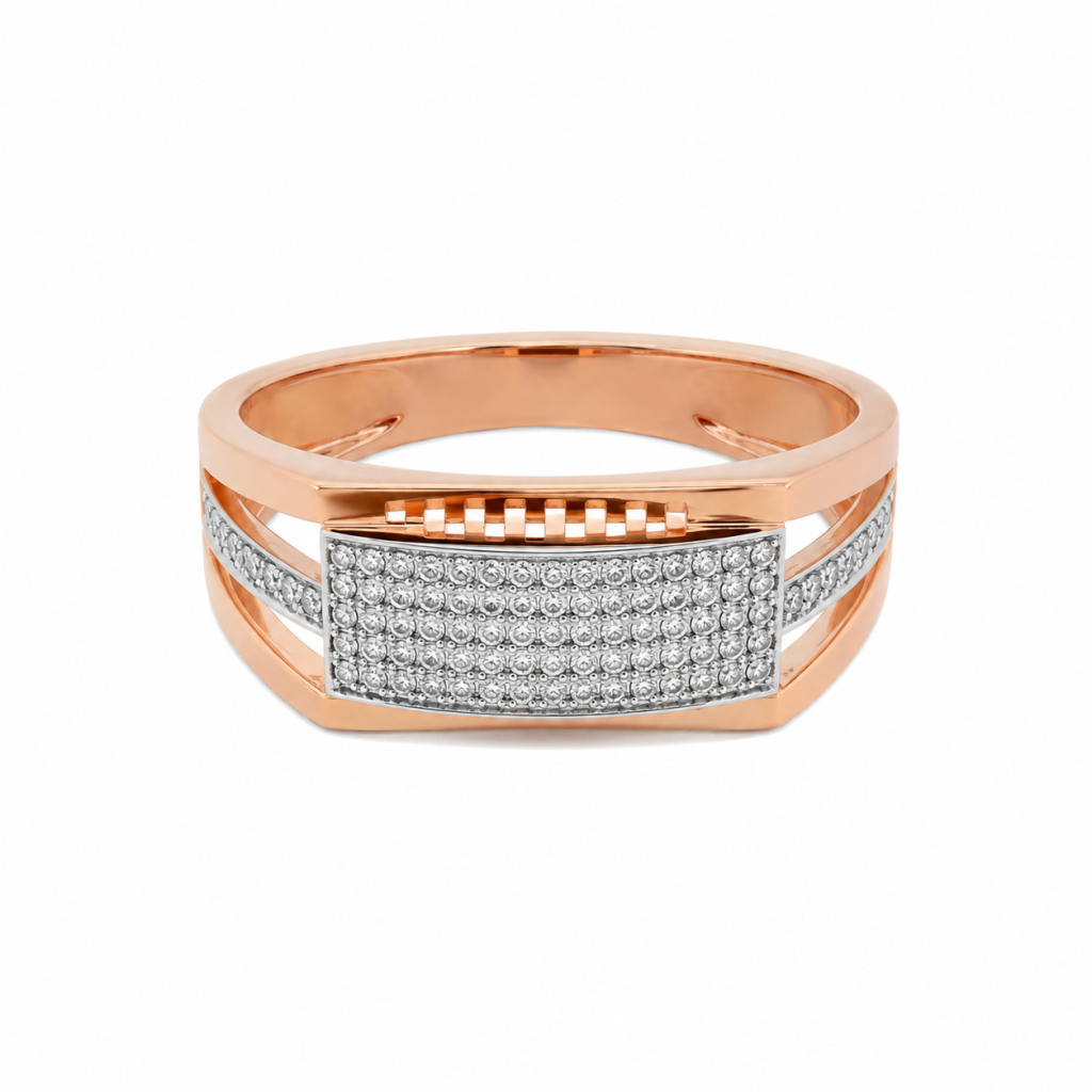 JAINIKA Radiant Pavé Cuff Ring — View 1