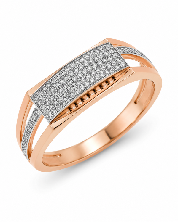 JAINIKA Radiant Pavé Cuff Ring — styled view