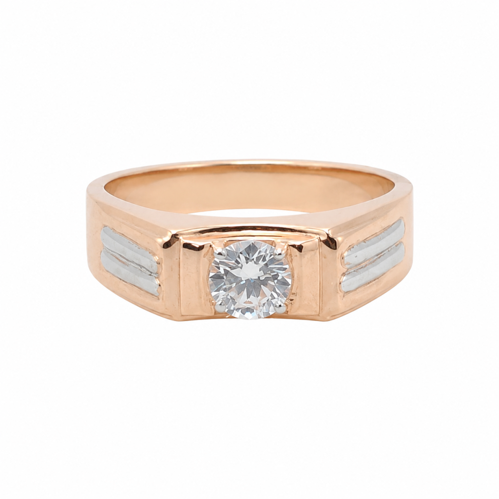 Celeste Solitaire Rose Gold Ring — View 1