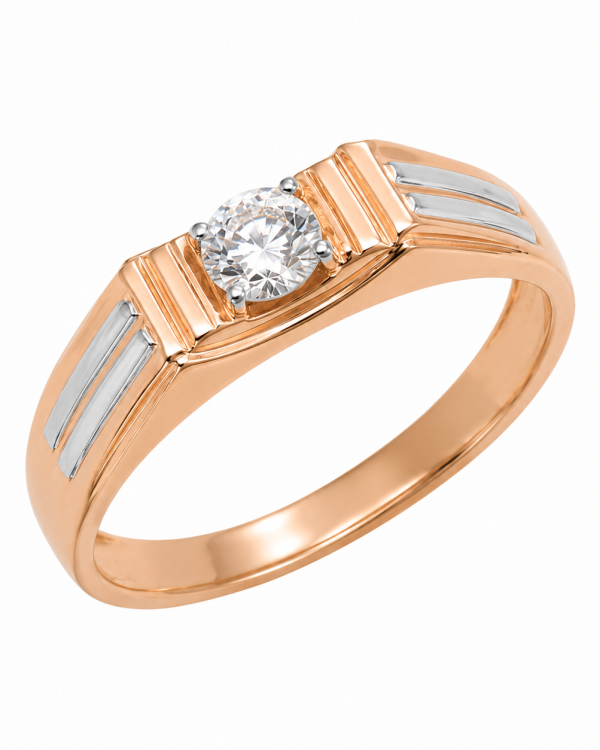 Celeste Solitaire Rose Gold Ring — styled view