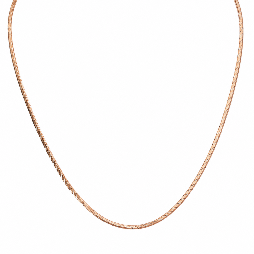 JAINIKA Signature Rose Gold Herringbone Chain — View 1