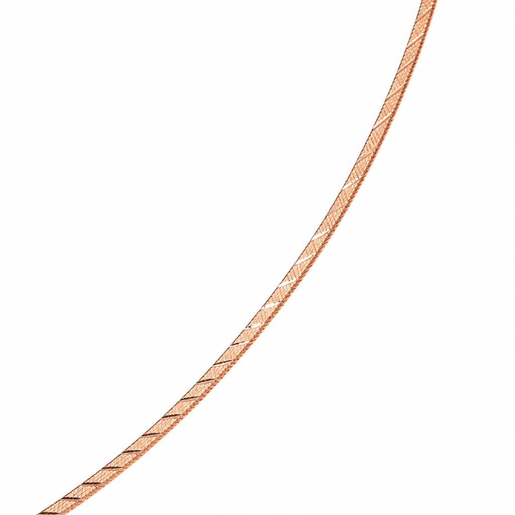 JAINIKA Signature Rose Gold Herringbone Chain — View 2