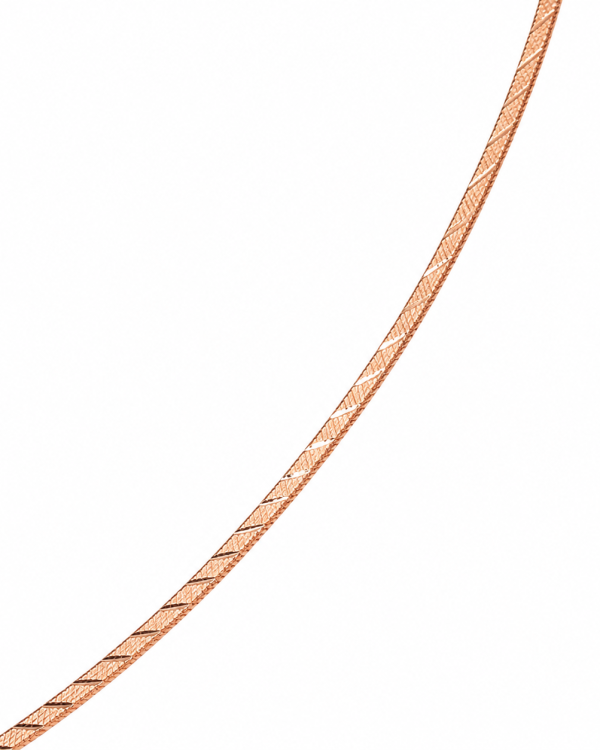 JAINIKA Signature Rose Gold Herringbone Chain — styled view