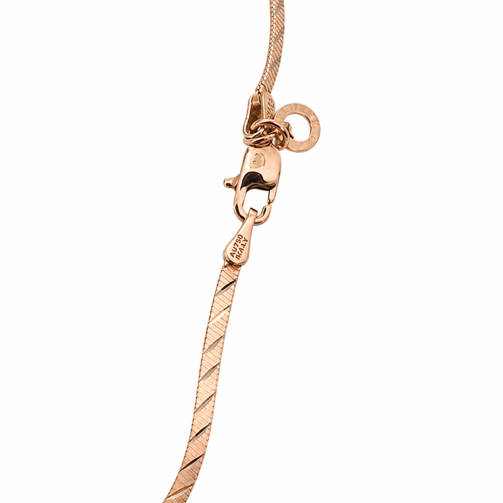 JAINIKA Signature Rose Gold Herringbone Chain — View 3