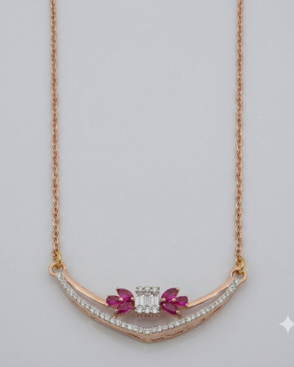 Ruby Radiance Pendant & Stud Earring Set