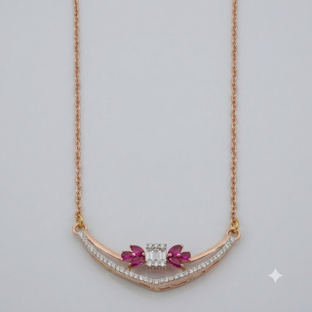 Ruby Radiance Pendant & Stud Earring Set — View 1