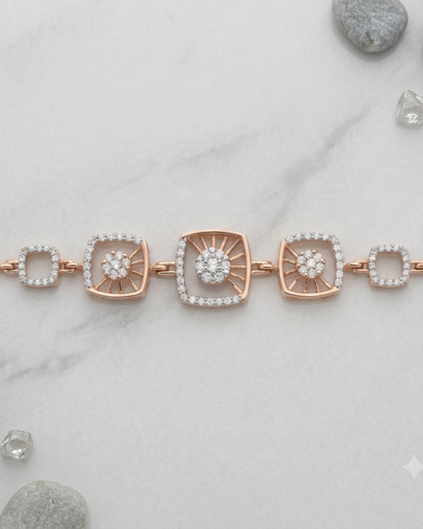JAINIKA Radiant Bloom Rose Gold Bracelet