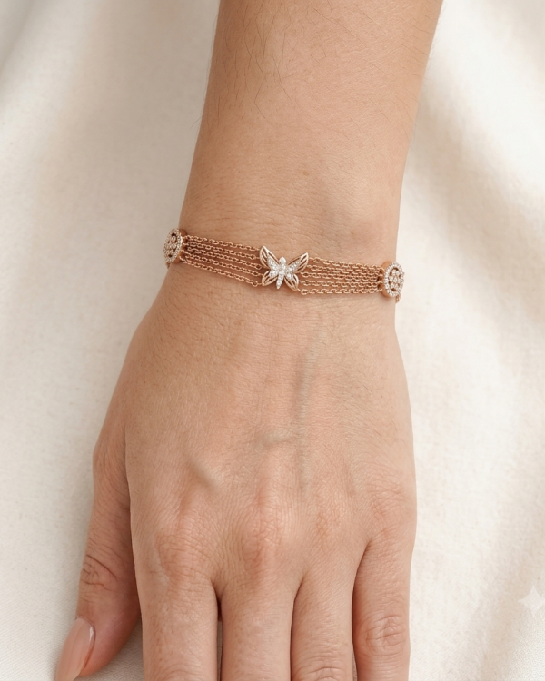 Flutter Grace Butterfly Bracelet — styled view