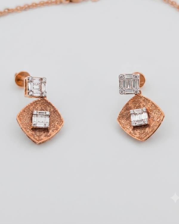 JAINIKA Étoile Rose Necklace & Earrings Set