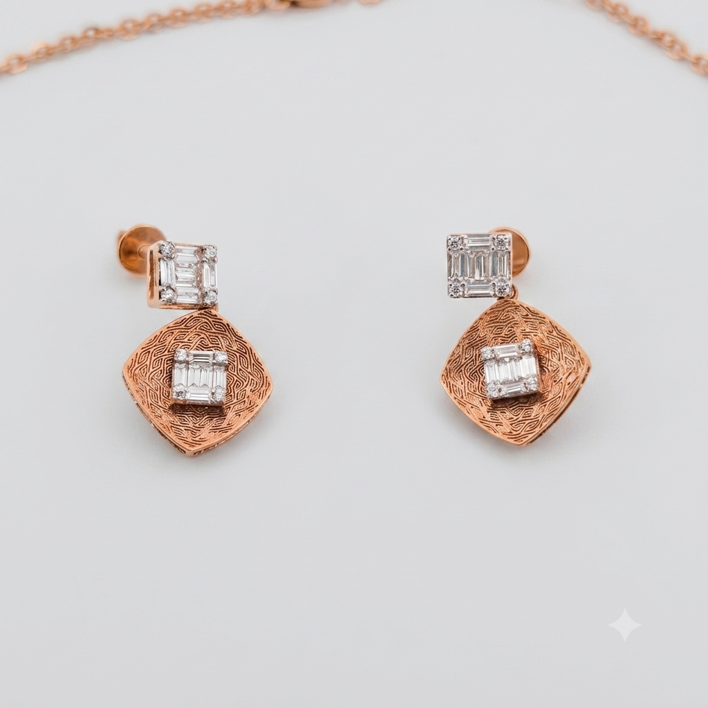 JAINIKA Étoile Rose Necklace & Earrings Set — View 1