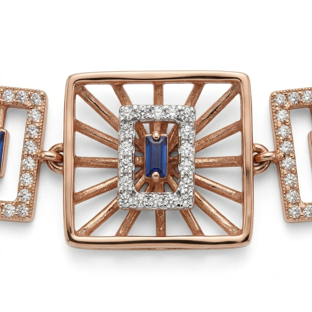 Celestial Sapphire Geometric Bracelet — View 3